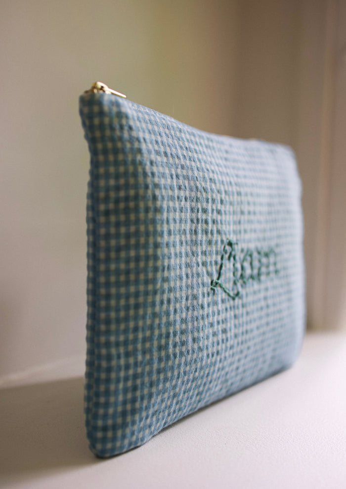 Zipped pouch - Vichy Azur