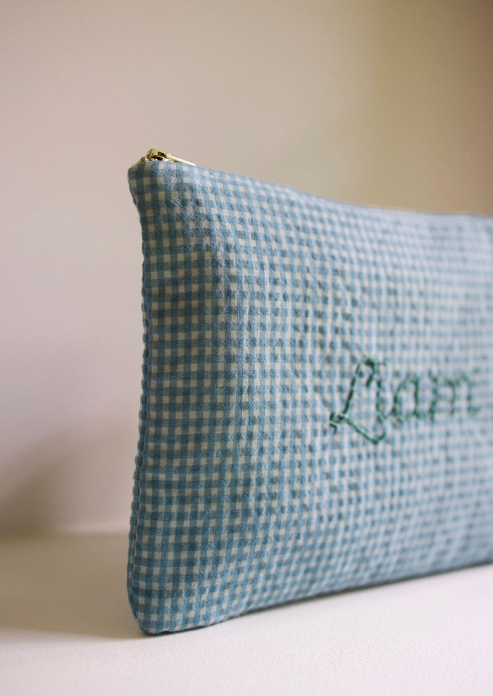 Zipped pouch - Vichy Azur
