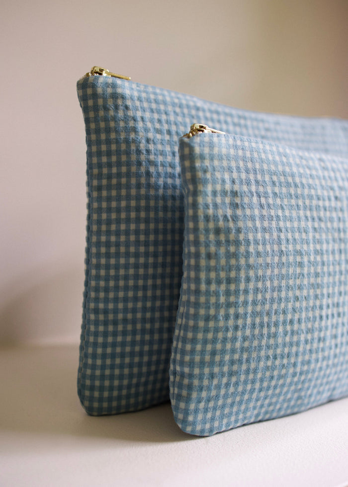Zipped pouch - Vichy Azur