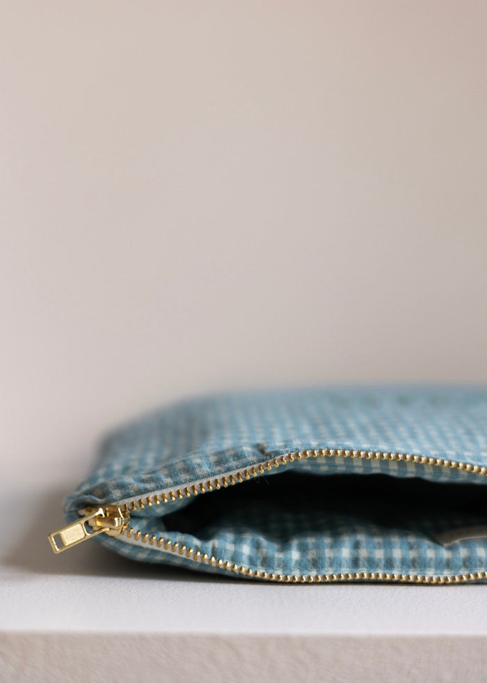 Zipped pouch - Vichy Azur